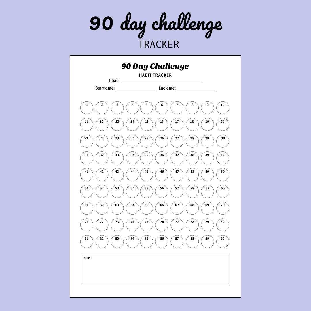 90 day workout calendar template