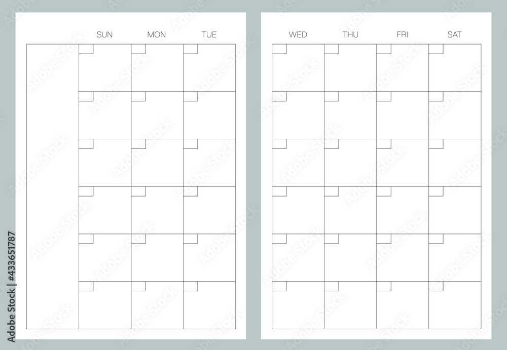 a5 calendar template