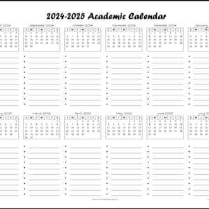 academic calendar template download