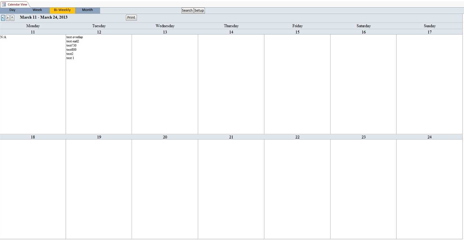 access calendar template free