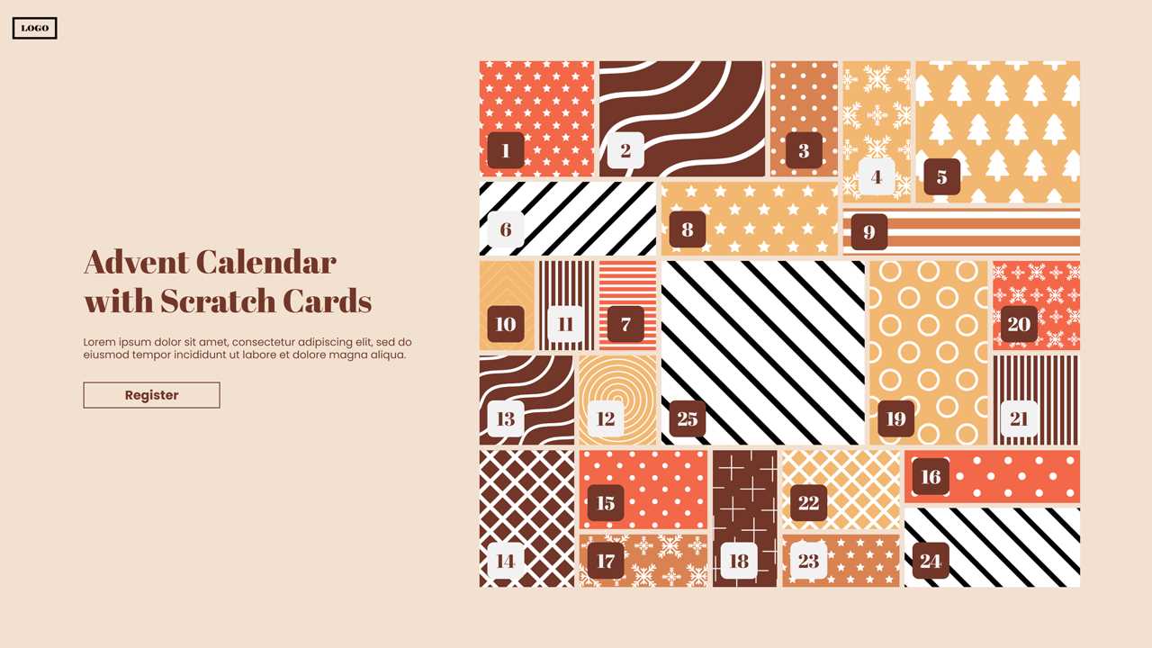 advent calendar card template