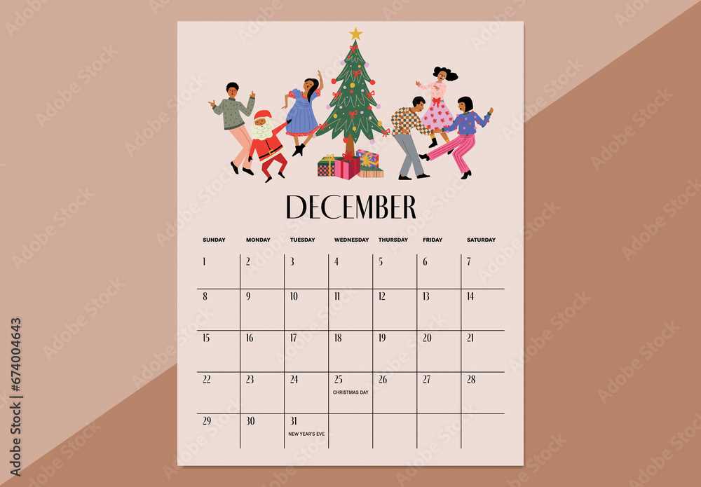 advent calendar card template