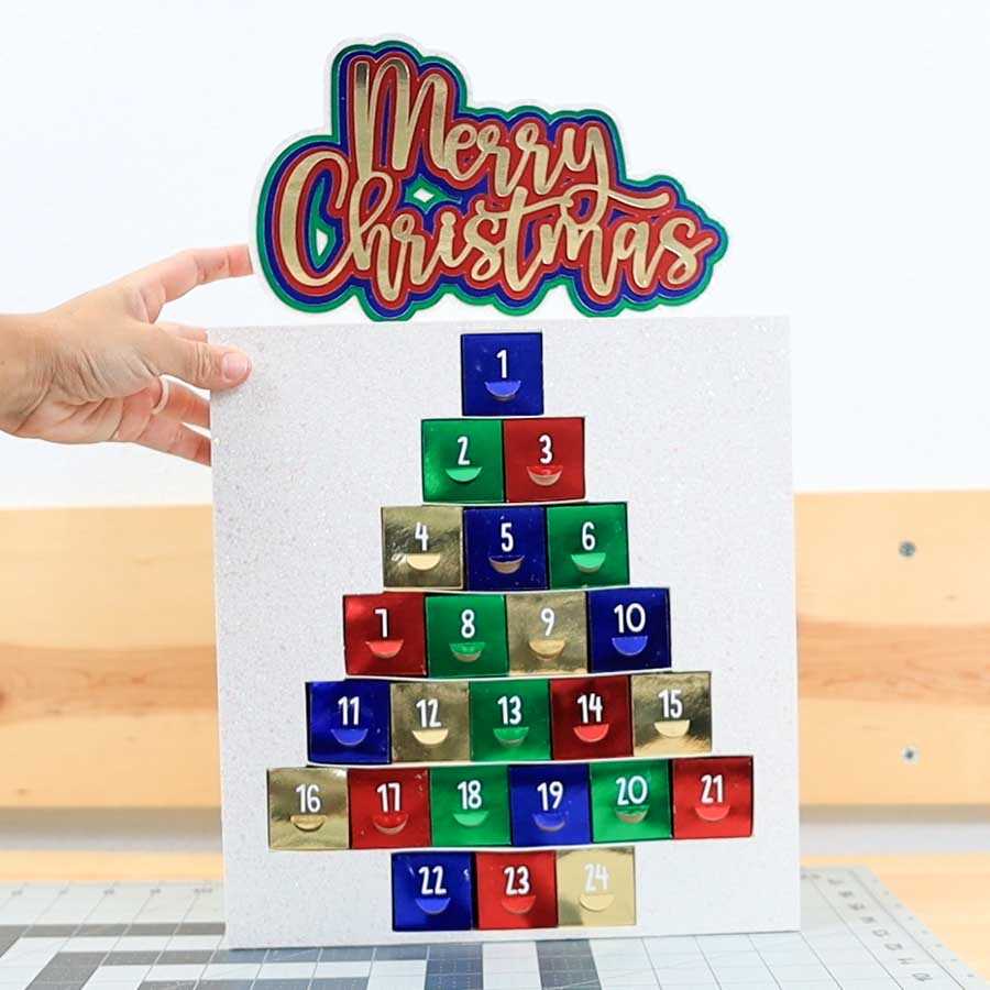 advent calendar template cricut