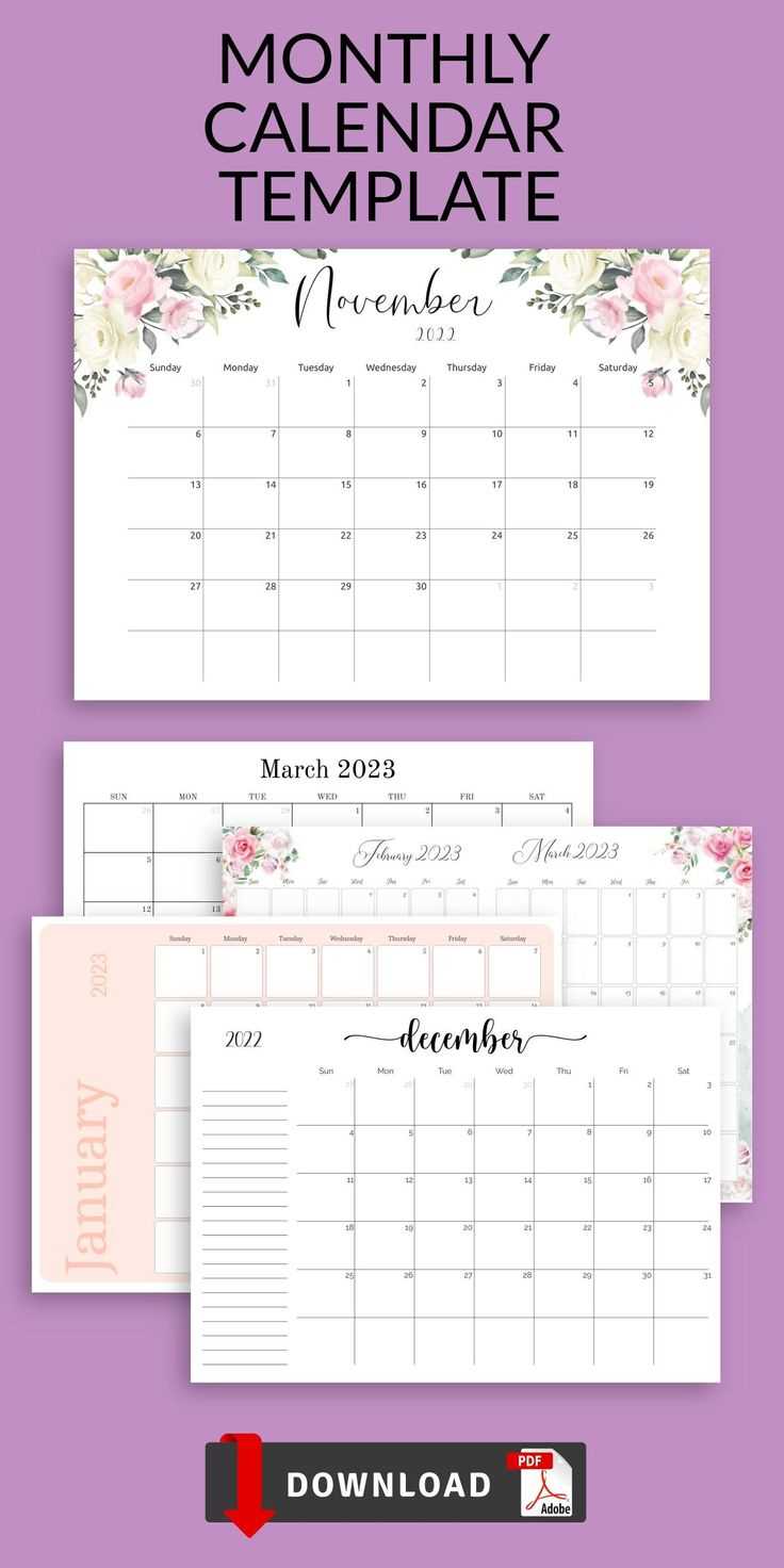 aesthetic calendar template