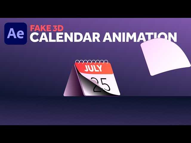 after effects calendar template