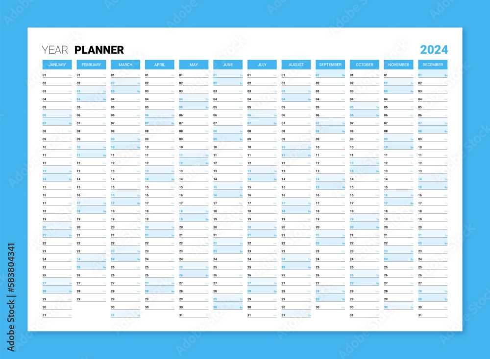 agenda calendar template