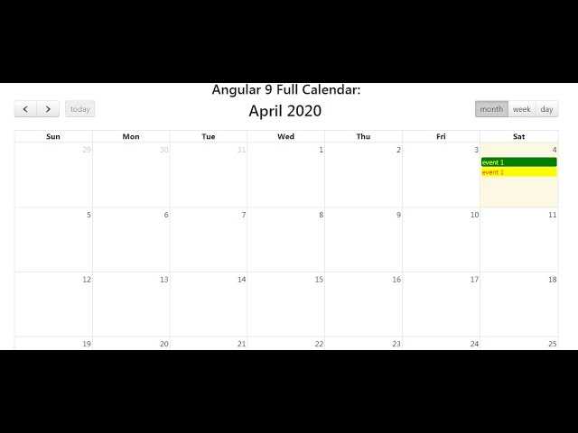 angular calendar template