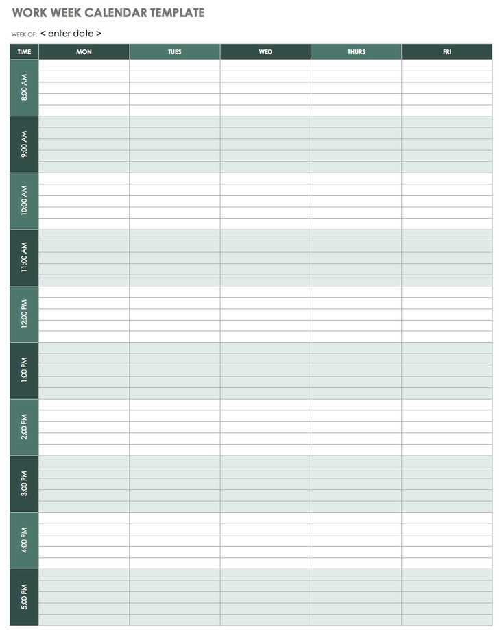 annual work calendar template