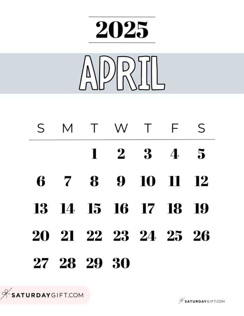 april 2025 calendar editable template