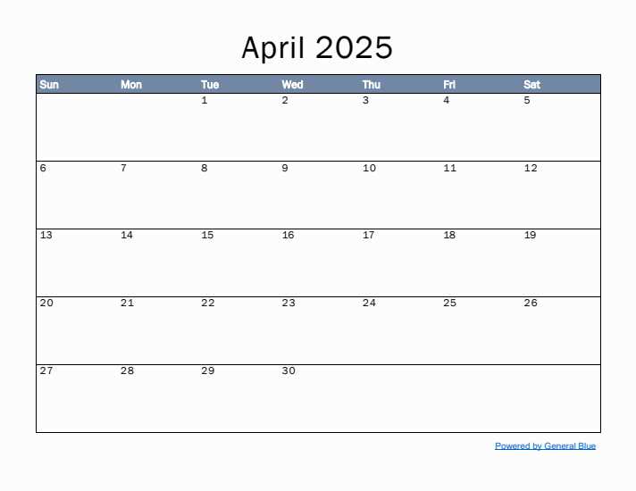 april calendar template 2025