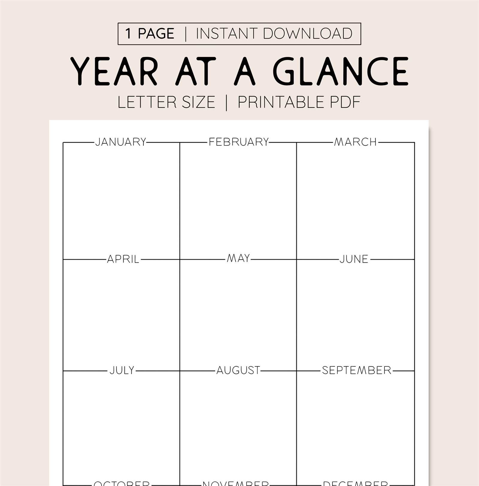 at a glance calendar template