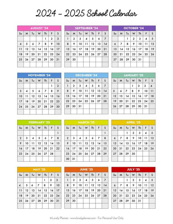 attendance calendar template 2025