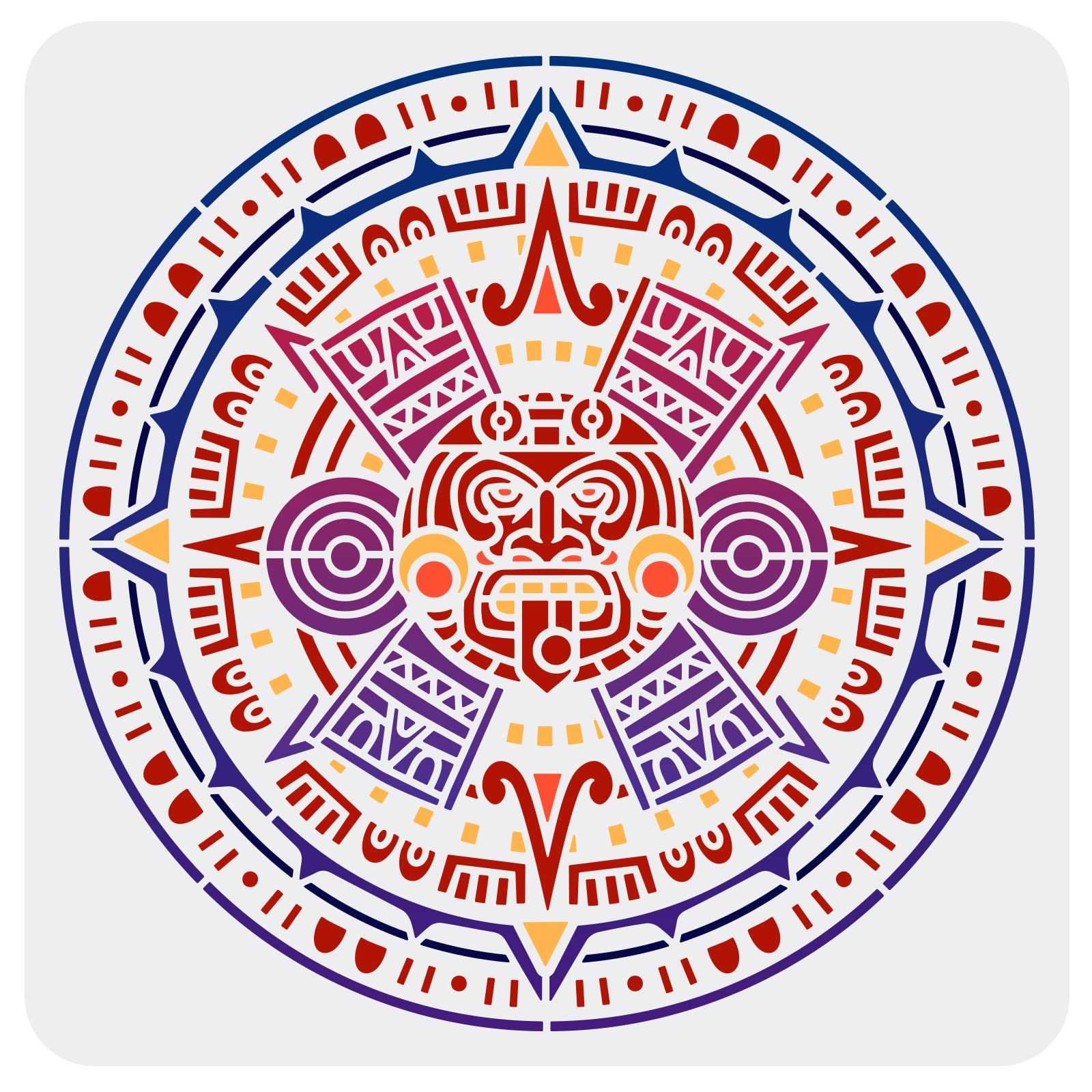 aztec calendar template