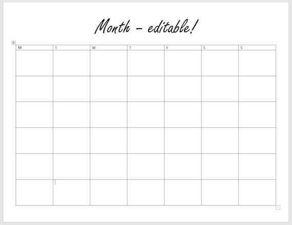 basic calendar template