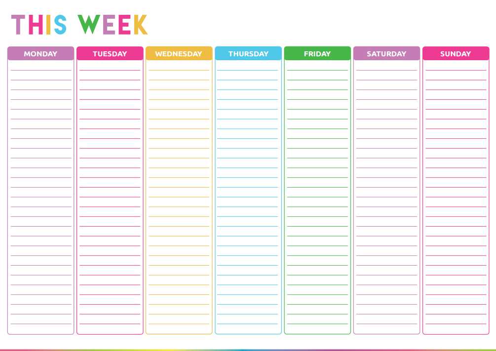 basic weekly calendar template