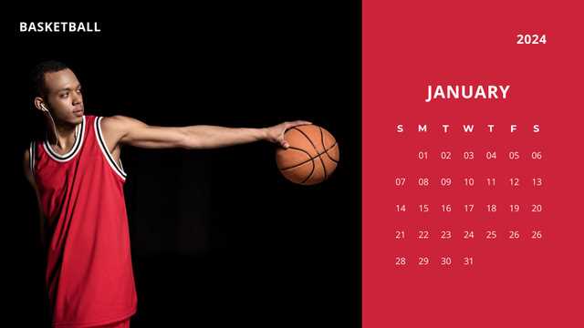 basketball calendar template