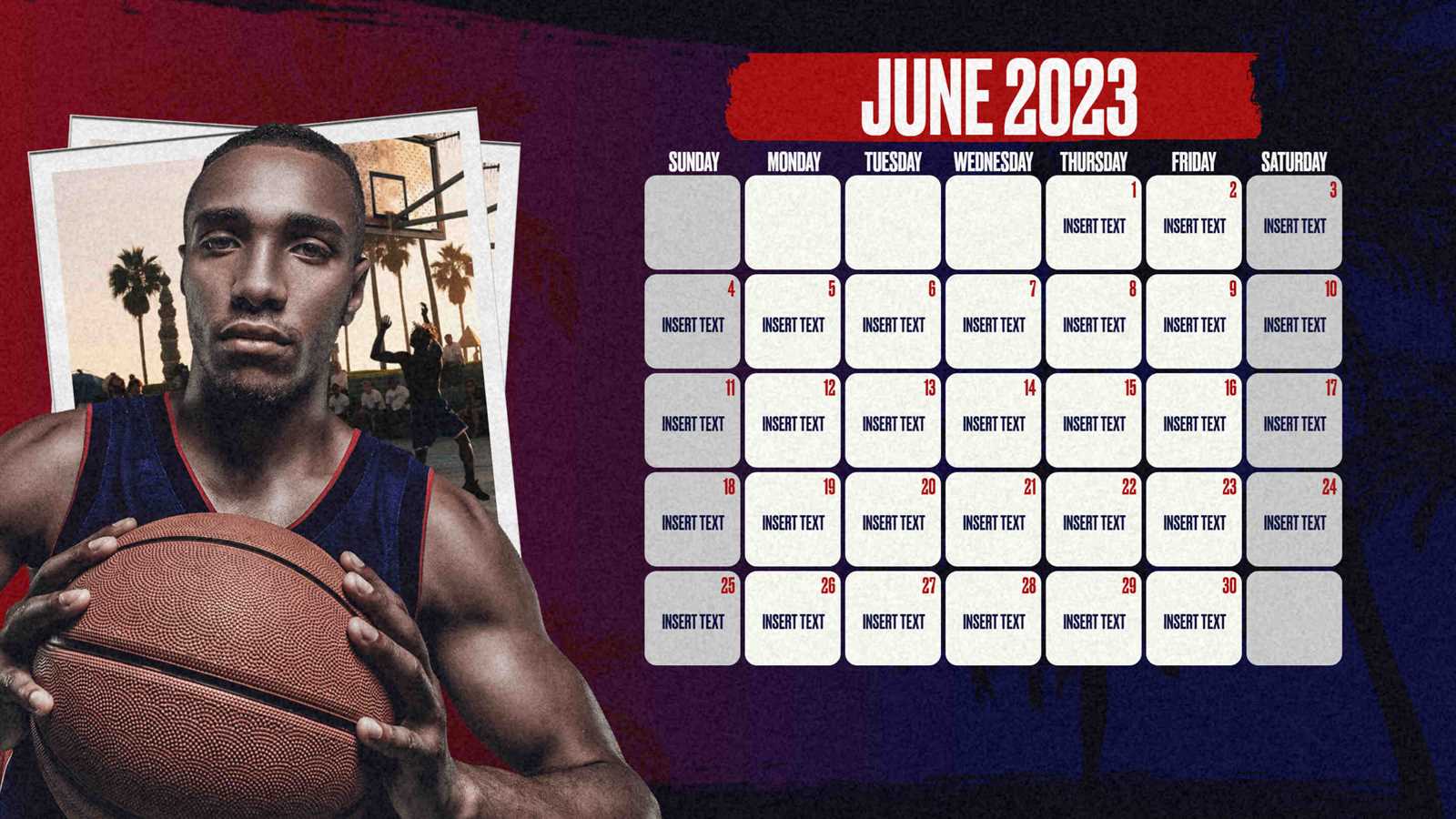 basketball calendar template