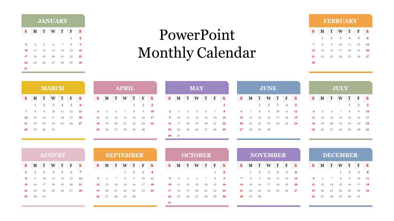 best monthly calendar template