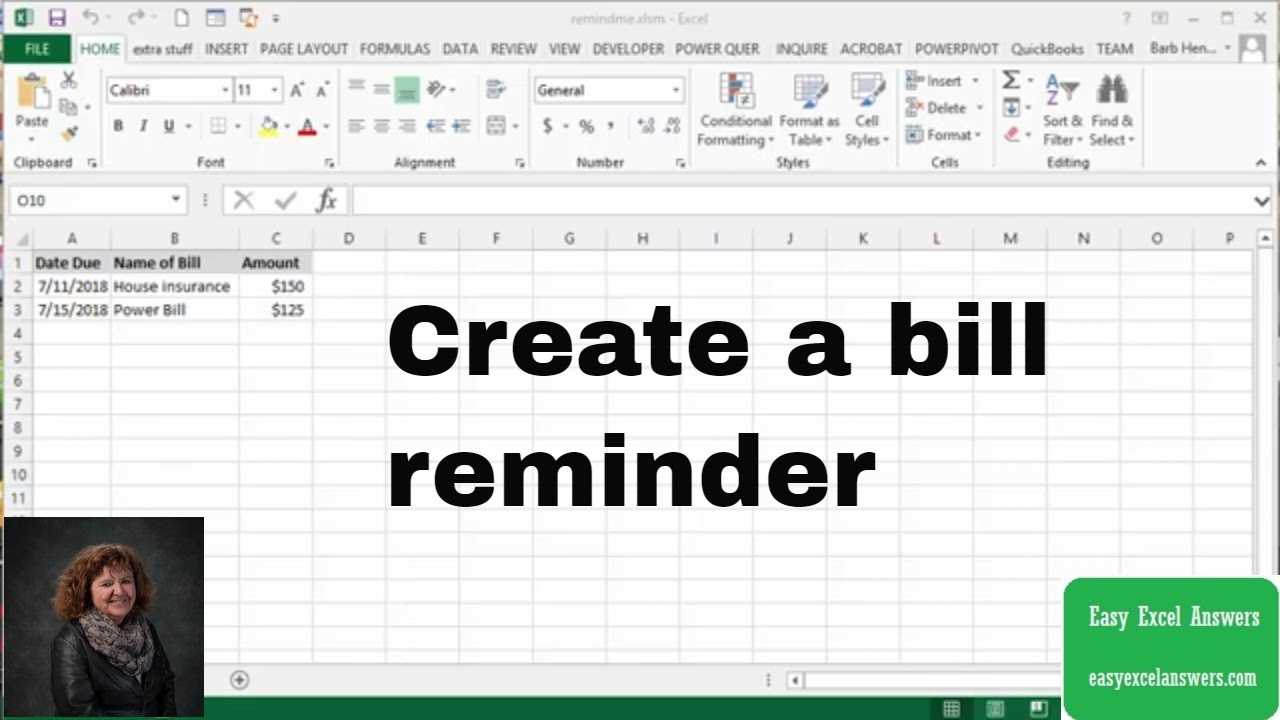 bill reminder calendar template