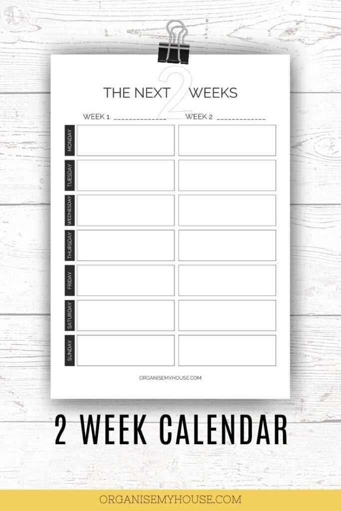 blank 3 week calendar template