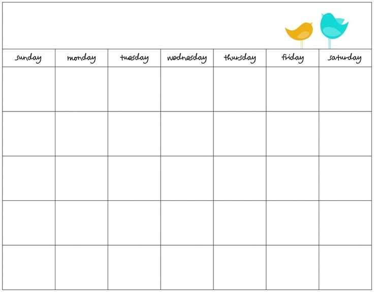 blank 7 day calendar template