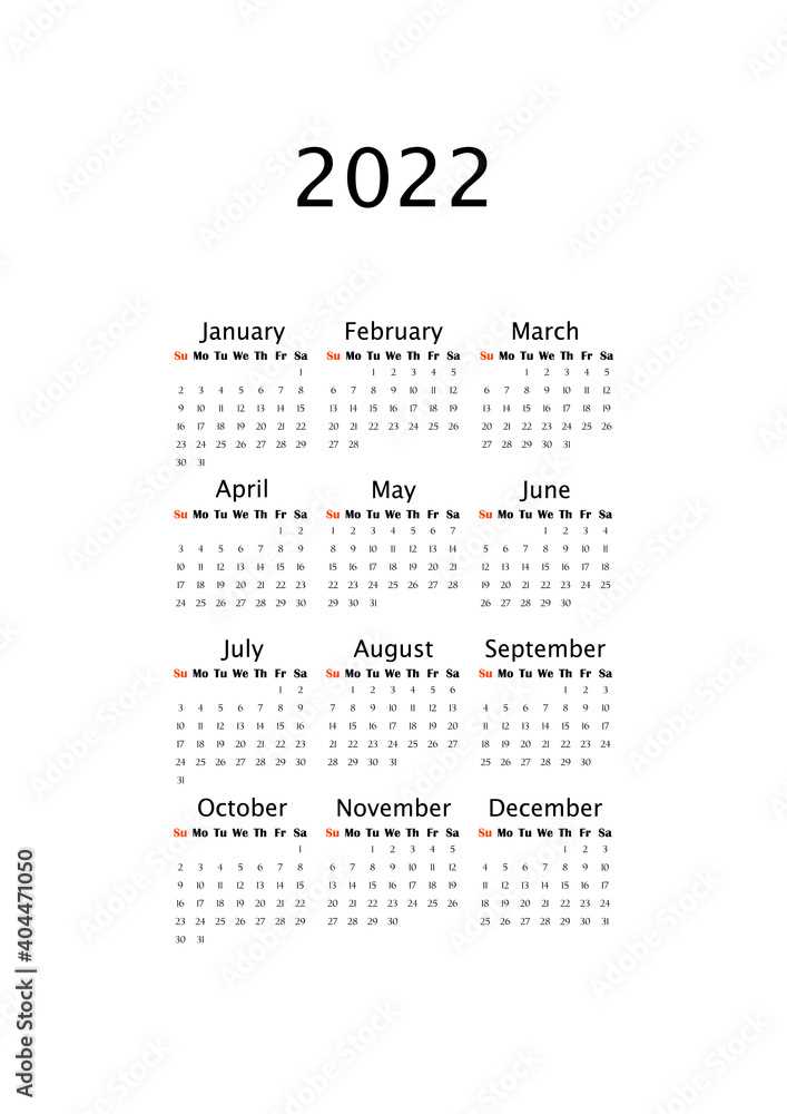 blank annual calendar template