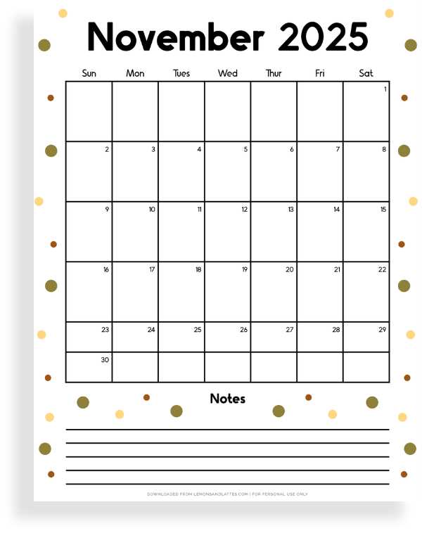 blank calendar template nov 2025