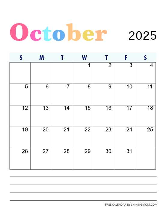 blank calendar template november 2025 printable