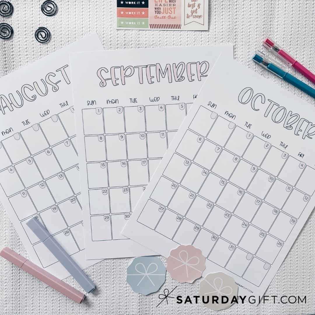 blank calendar template september 2025 printable