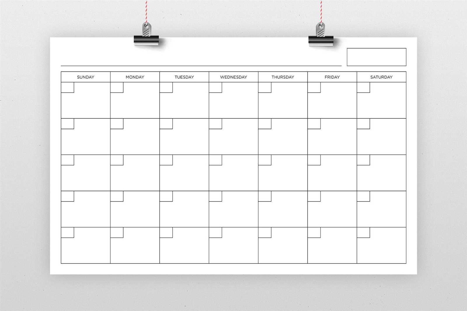 blank calender template