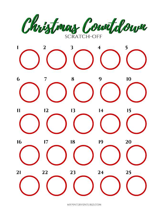 blank christmas calendar template