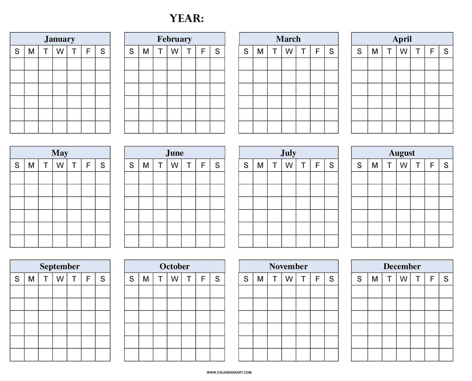 blank february calendar template