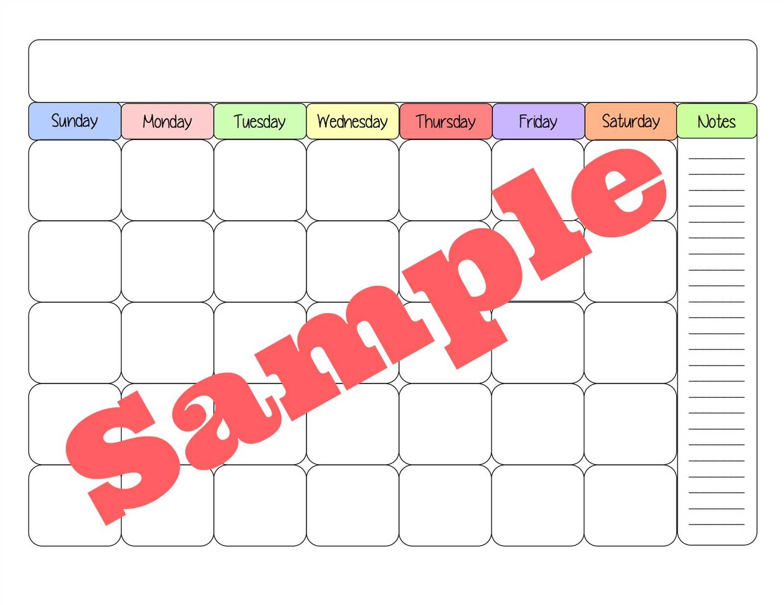 blank monthly calendar template