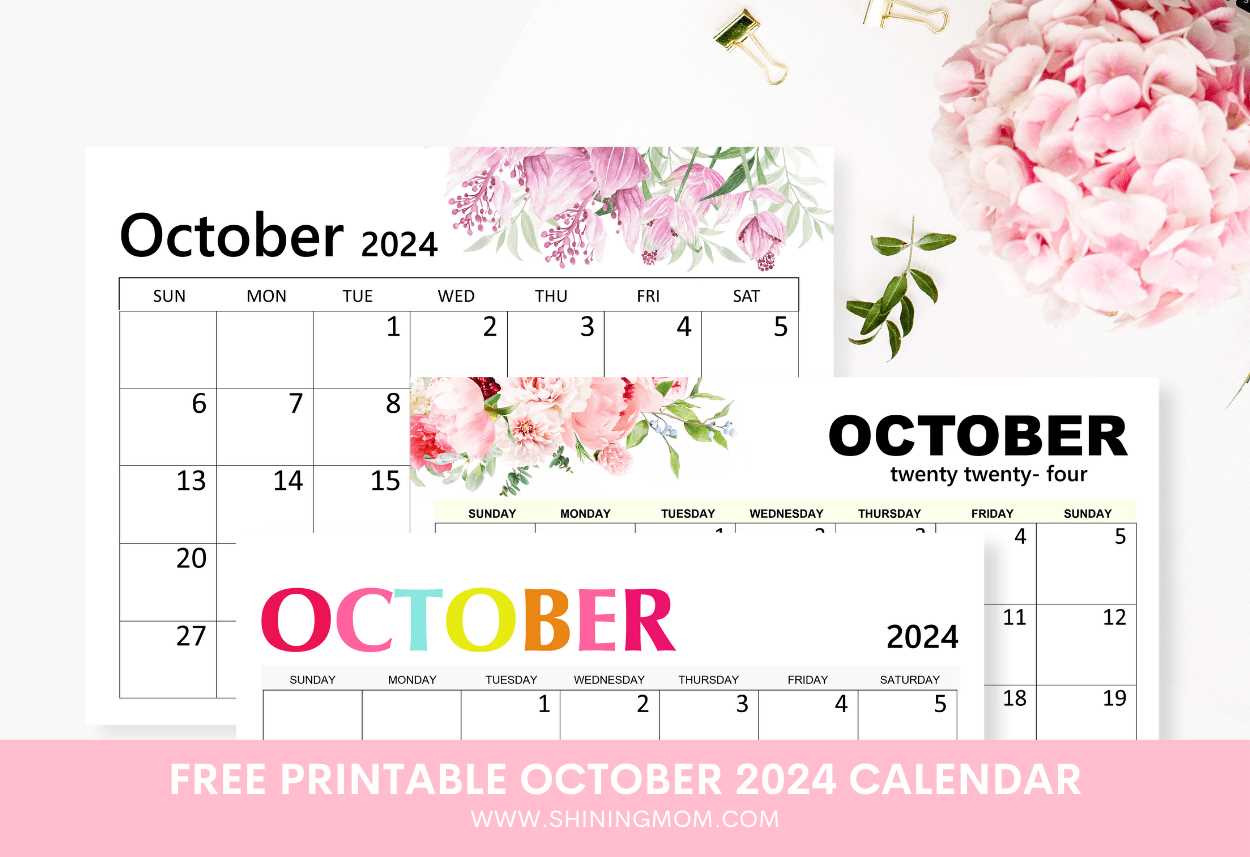 blank october calendar template