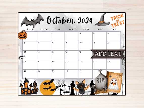 blank october calendar template