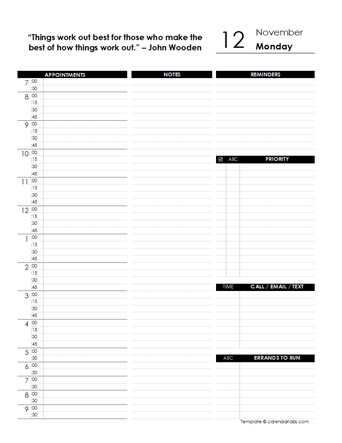 blank schedule calendar template