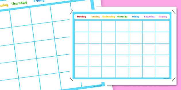 blank scheduling calendar template