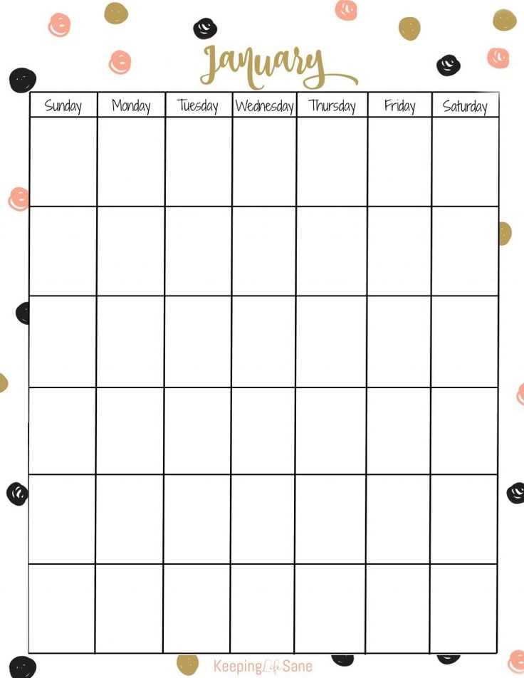 blank vertical calendar template