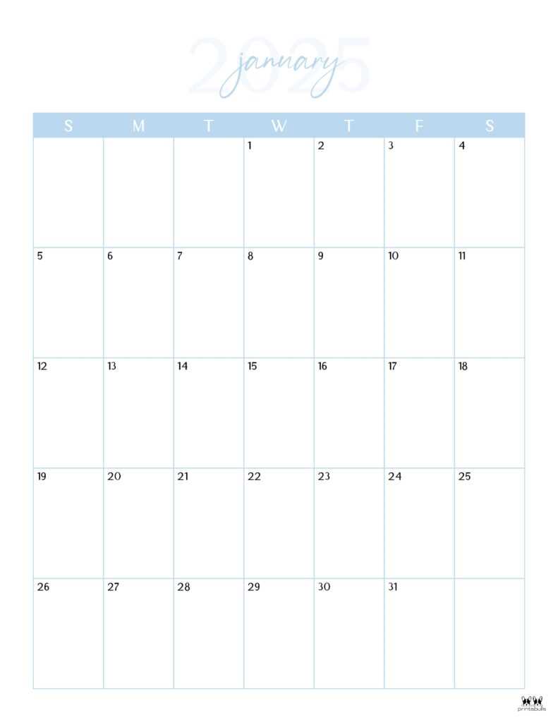 blank weekly calendar template 2025