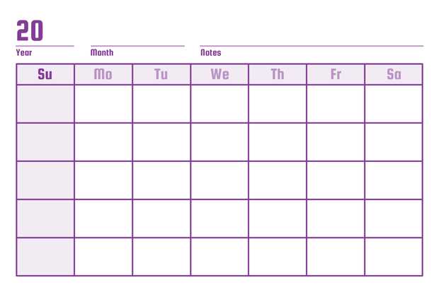 blank year calendar template