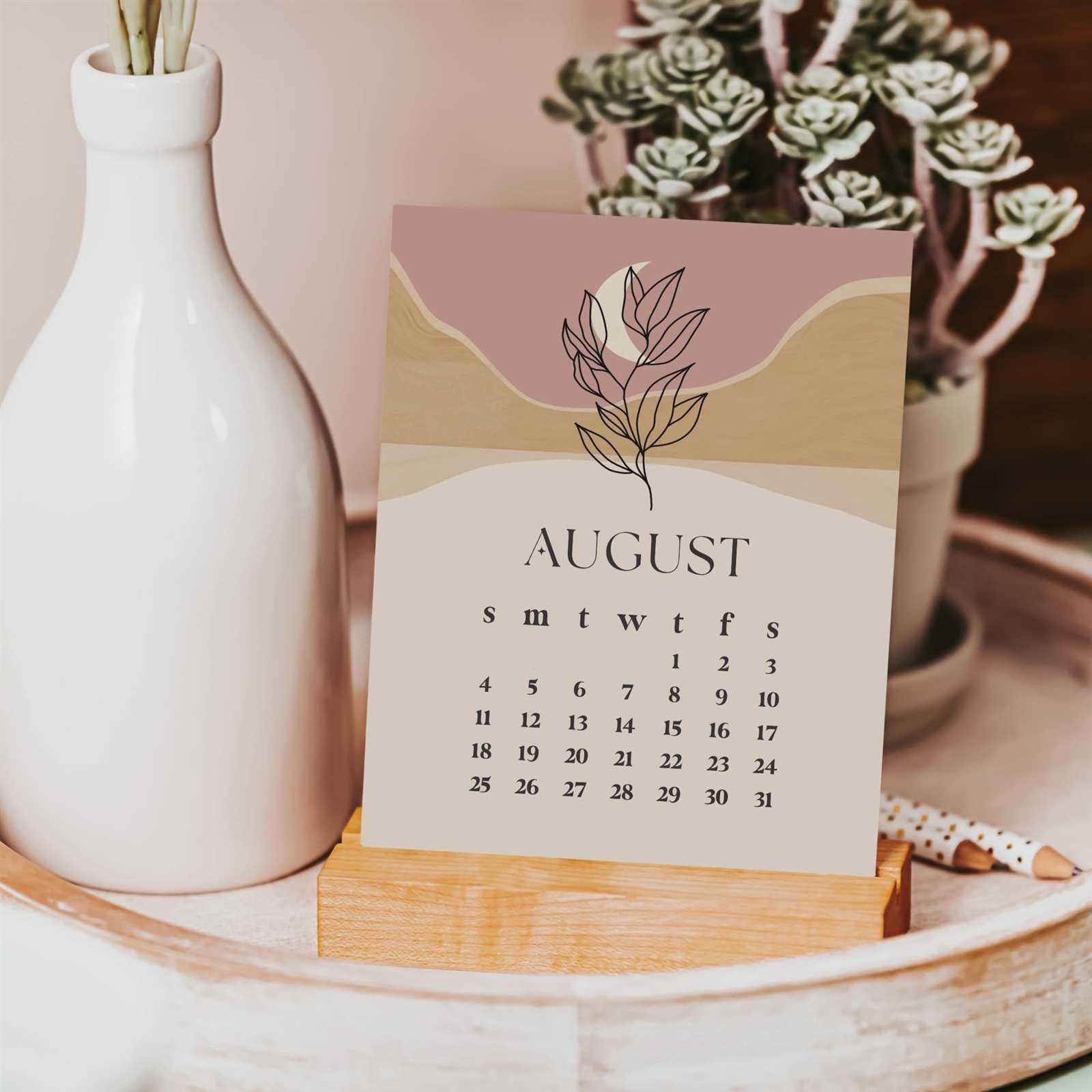 boho calendar template