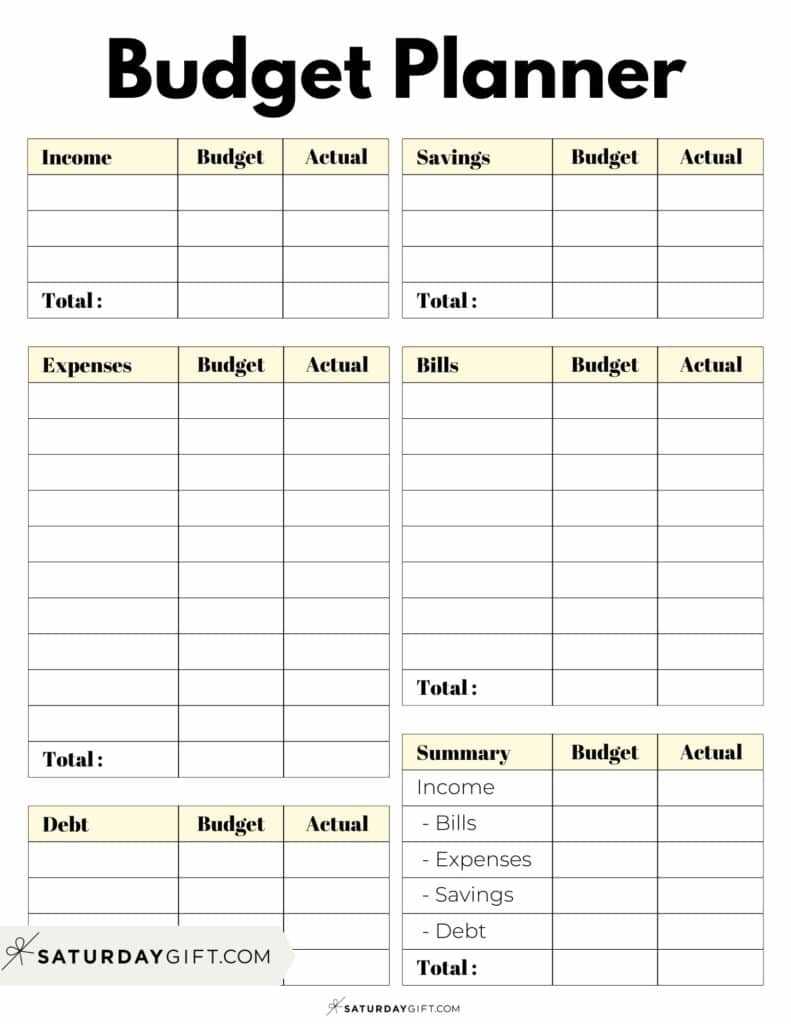 budget calendar template