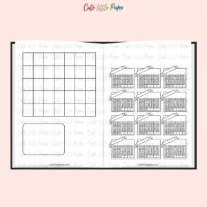 bullet journal calendar template