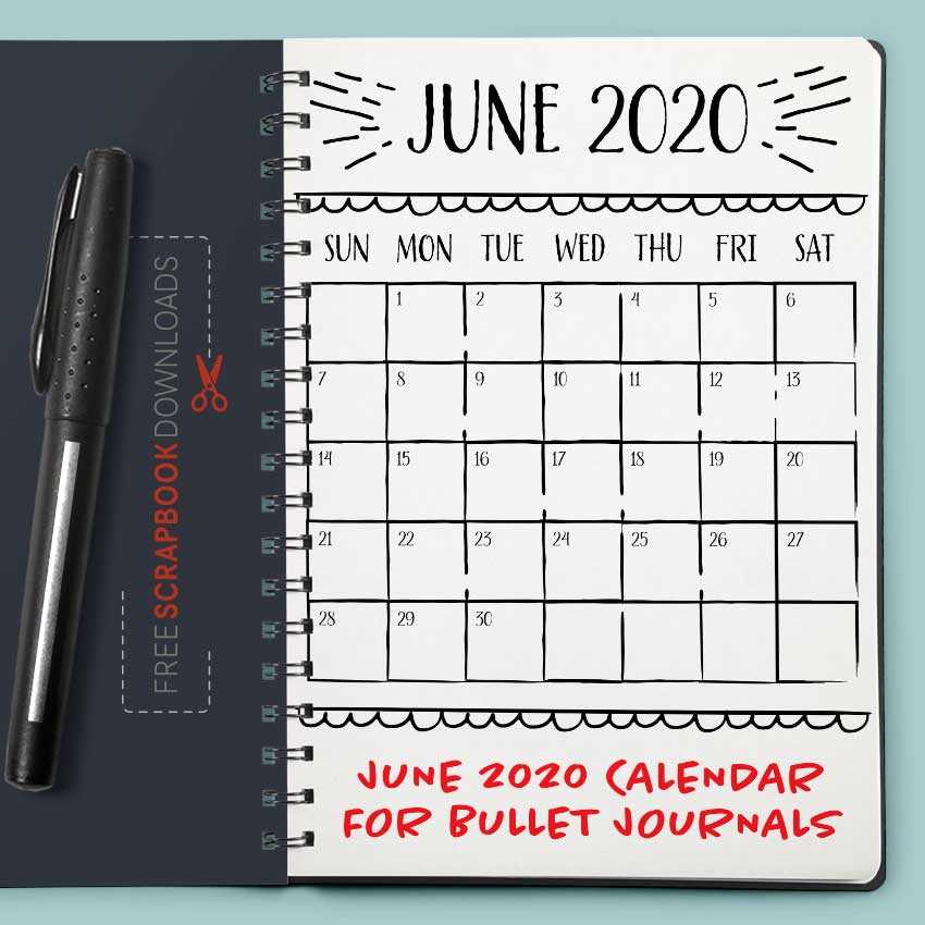 bullet journal calendar template