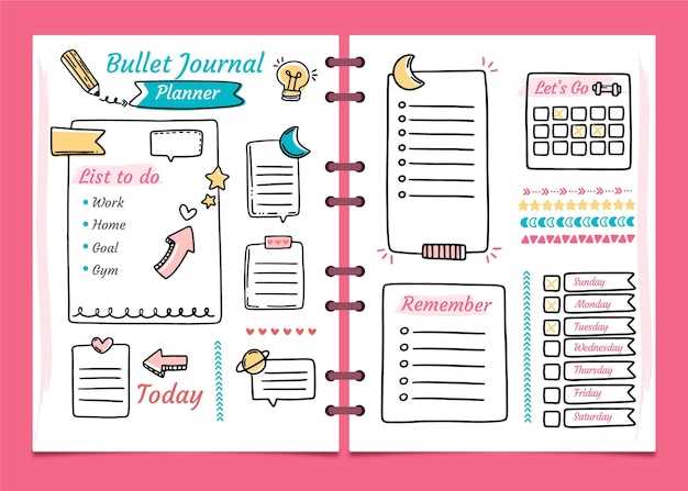 bullet journal calendar template