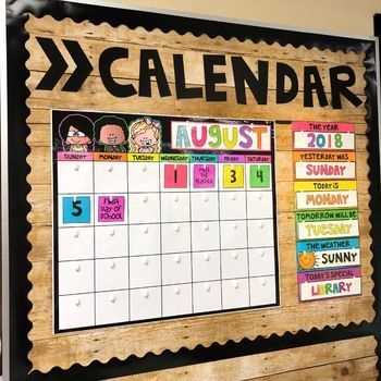 bulletin board calendar template