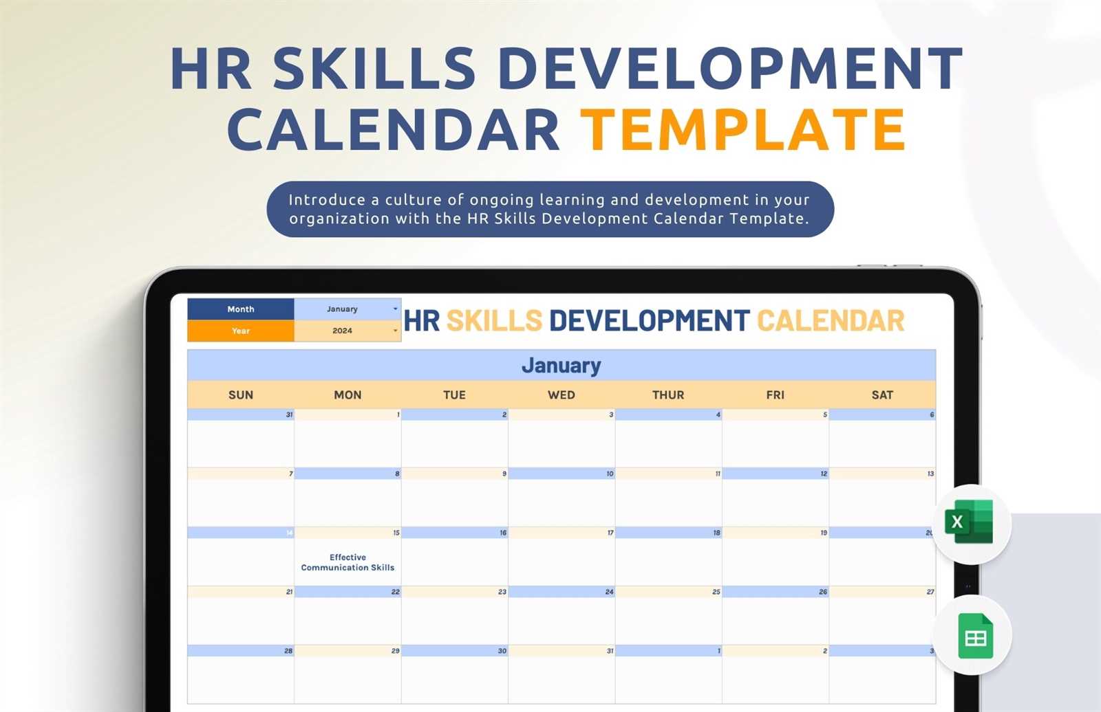 business development calendar template