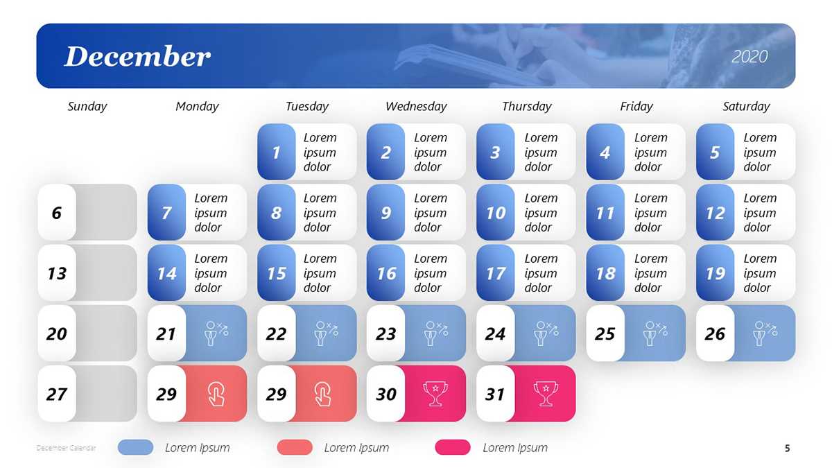 business planning calendar template