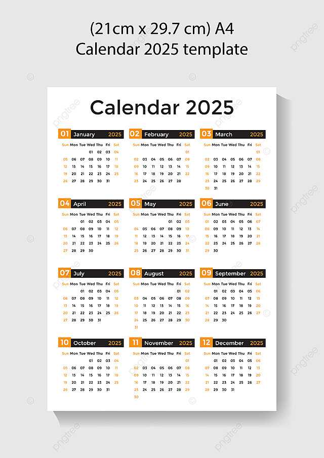 calendar 2025 template design