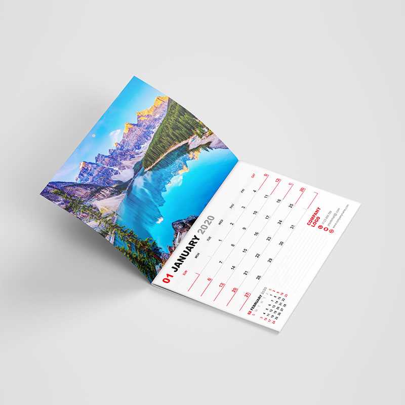 calendar booklet template